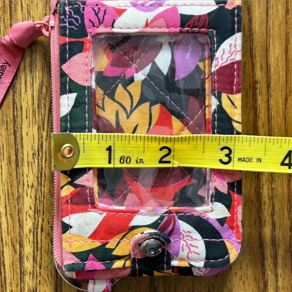 Vera Bradley Cloth Multicolor Floral ID Wallet with Keyring - Picture 9 of 9